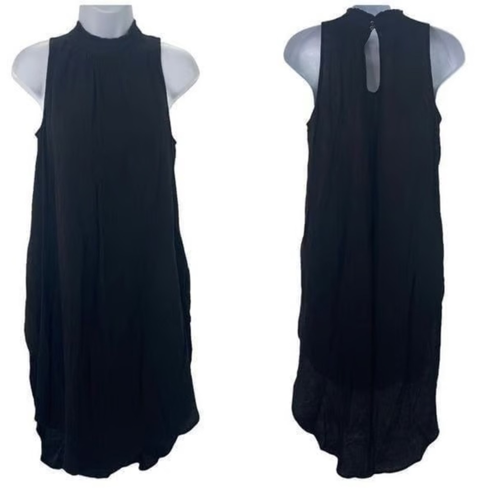 Anthropologie Maeve Black Tunic W/ Side Slits Dress